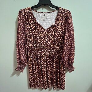 Cupio Smocked Mini Cheetah Mini Dress